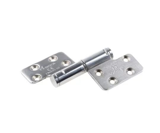 63-7496-97 ROCA Brushed Stainless Steel Hinge with a Lift-off Pin Right-Handed Screw, 123mm x 84mm x 3mm 92 80 85