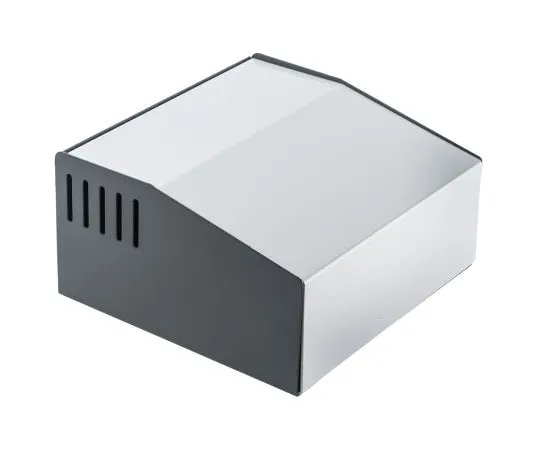 63-7412-90 Hammond 500, Sloped Front, Aluminium, Steel, 180 x 196 x 100mm Desktop Enclosure, Grey 500-0940