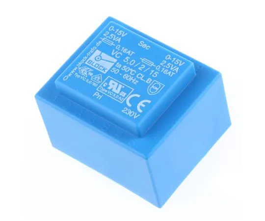 63-7500-46 15V ac 2 Output Through Hole PCB Transformer, 5VA VC 5/2/15