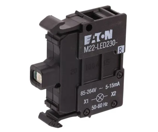 63-7526-96 Eaton M22 Light Block LED Red 85 264 V ac Screw terminal 216564 & M22-LED230-R