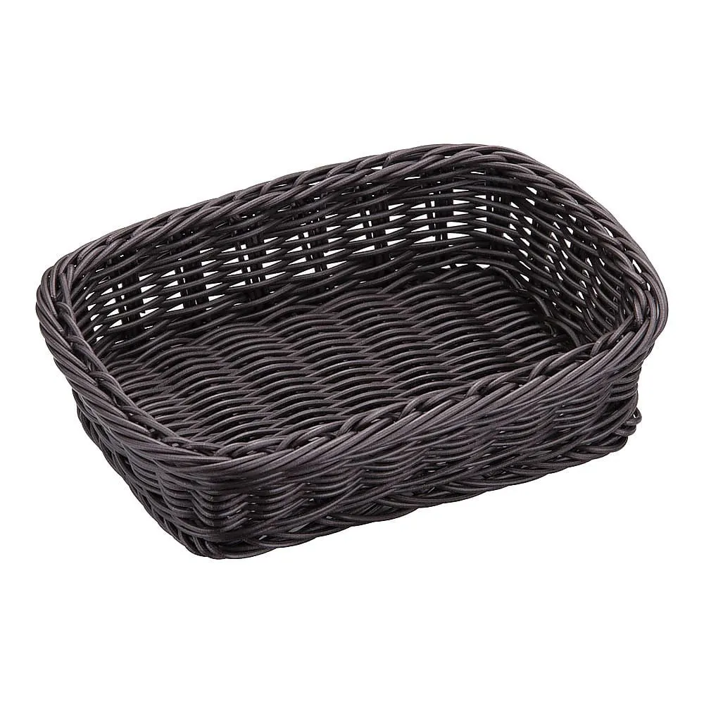 62-6581-80 Resin basket square type dark brown 91-075C