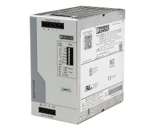 63-7390-35 Phoenix Contact, QUINT4-PS/3AC/24DC/20 PSU, 24V dc Output Voltage, 20A output current 2904622
