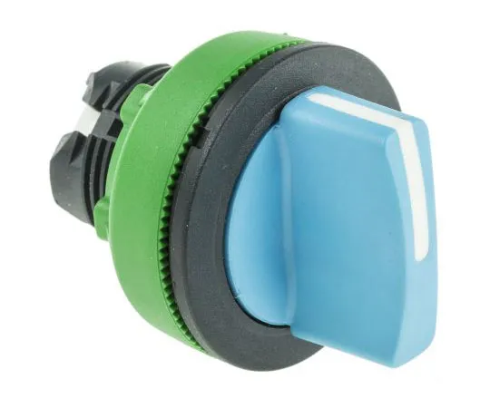 63-7389-23 Schneider Electric Harmony XB5 2 Position Selector Switch Head Standard Handle Blue Spring Return Right to Left ZB5FD406