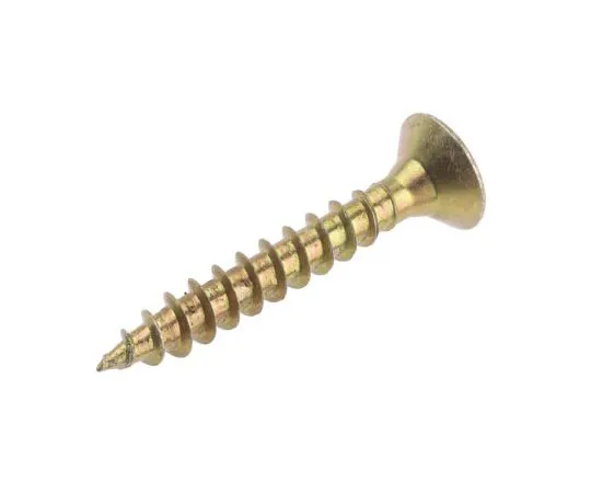 63-7456-72 Pozidriv Countersunk Steel Wood Screw Yellow Passivated, Zinc Plated, 6mm Thread, 40mm Length 263-1965