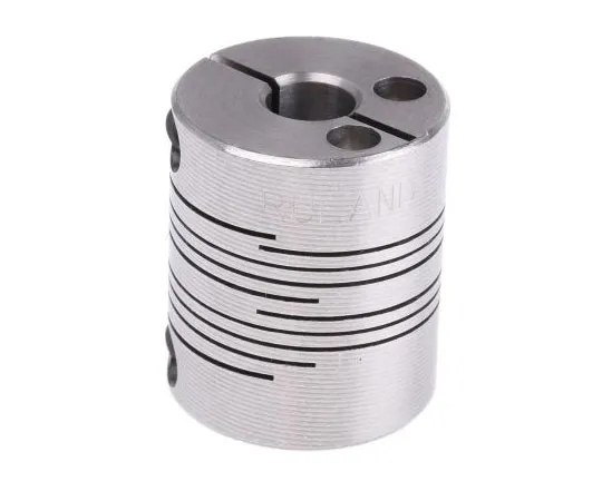 63-7491-80 Ruland Stainless Steel Flexible Beam Coupling, MWC25-8-8-SS, Bore A 8mm Bore B 8mm Clamp MWC25-8-8-SS