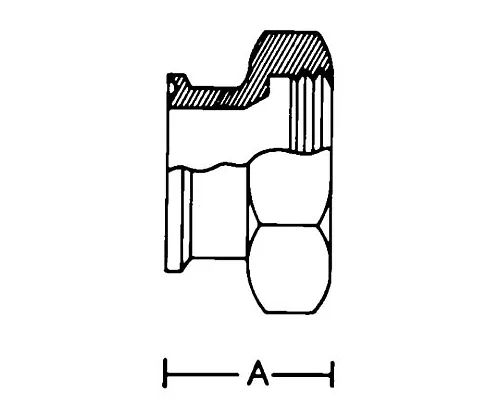 61-0281-43　［Discontinued］1.5In. TC To 3/4In. NPTF A: 41mm 1/Pk 1ST　YY2004075