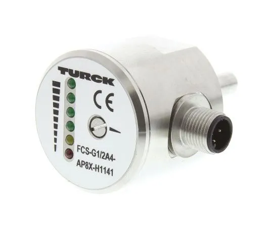 63-7487-44 Turck, 1 → 150 (Water) cm³/s, 3 → 300 (Oil) cm³/s Flow Controller, M12 Connector, PNP, 21 → 26 V FCS-G1/2A4-AP8X-H1141