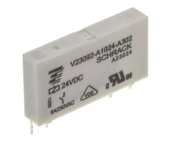 63-7451-88 TE Connectivity SPNO Non-Latching Relay PCB Mount, 24V dc Coil, 6A V23092A1024A302
