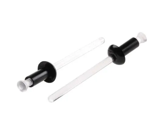 63-7515-28 9.6mm Black Plain Nylon Clinch Rivet, 4mm diameter, 4 → 7 mm Thickness CR 40-2-1
