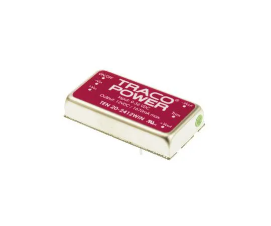 63-7357-94 TRACOPOWER TEN 20WIN 20W Isolated DC-DC Converter Through Hole, Voltage in 9 → 36 V dc, Voltage out 12V dc TEN 20-2412WIN