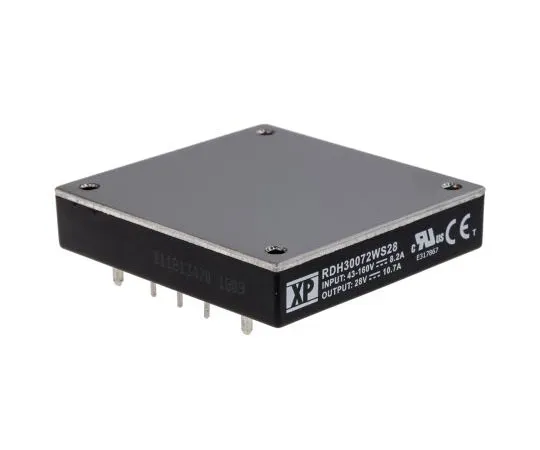 63-7397-18 XP Power RDH300 300W Isolated DC-DC Converter Through Hole, Voltage in 43 → 160 V dc, Voltage out 28V dc Railway RDH30072WS28