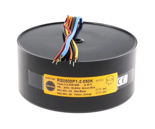 63-7432-98 2 Output Toroidal Transformer, 500VA, 2 x 50V ac 0500P1-2-050K