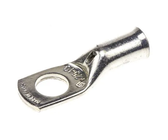 63-7486-50 TE Connectivity XCT Series Uninsulated Tubular Ring Terminal, 10mm Stud Size, 25mm² to 25mm² Wire Size 710026-7