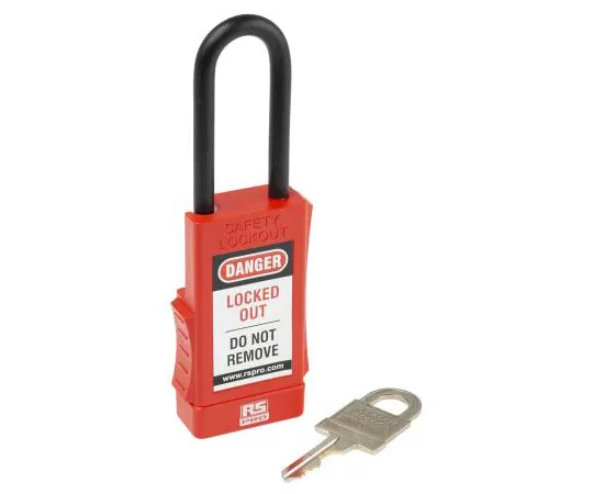 63-7406-09 1 Lock, 6mm Shackle PVC, Steel Safety Lockout Padlock 175-1186