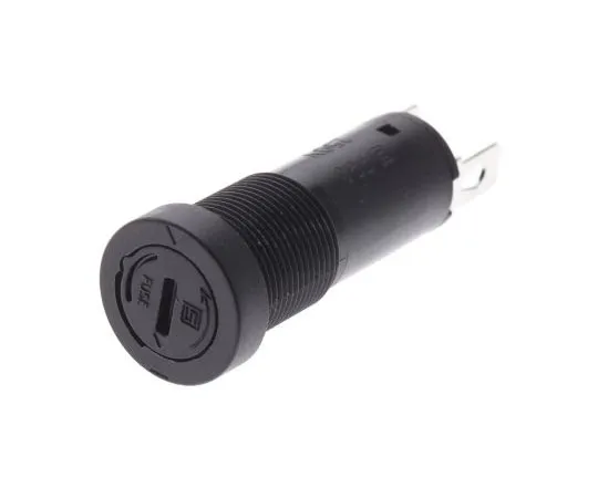 63-7356-92 Schurter FBS Series 10A Slotted Cap Panel Mount F*** Holder for 5 x 20mm F***, PC3, IP40 31.3901