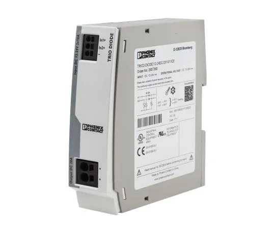63-7390-43 Phoenix Contact TRIO2-DIODE/12-24DC/2X10/1X20 Series Diode Module for *** with Parallel Connection of Two Power Supply 2907380