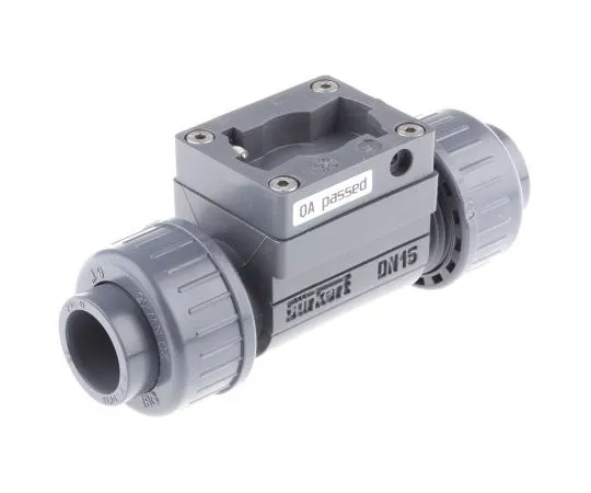 63-7448-54 Burkert PVC In-line Flow Sensor Fitting 1/2in Straight Flow Adapter 1 in Rc 423938