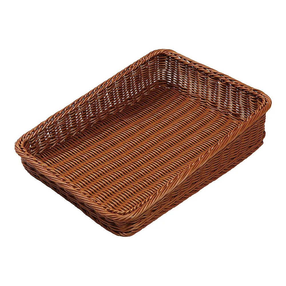 62-6582-42 PP Bakery Basket Diagonal Type 30 Brown BB-K4030-BR