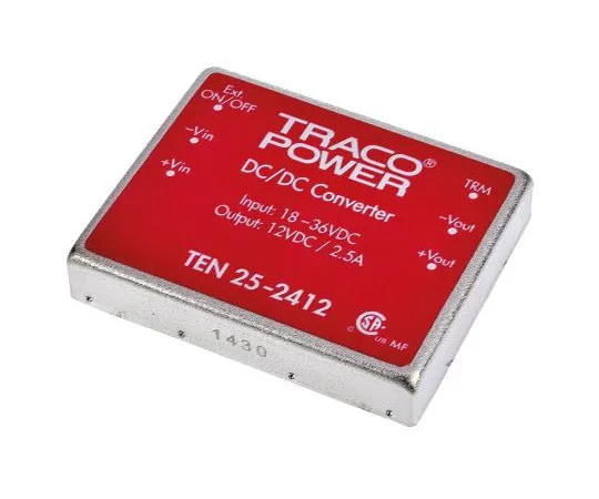 63-7544-40 TRACOPOWER TEN 25 25 W, 30 W Isolated DC-DC Converter Through Hole, Voltage in 18 → 36 V dc, Voltage out 12V dc TEN 25-2412
