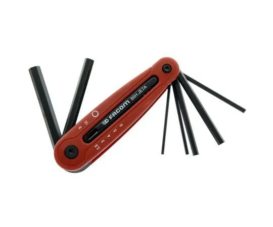 63-7428-77 Facom 7 piece Folding Hex Key Set Silicon Steel 86H.JE7A