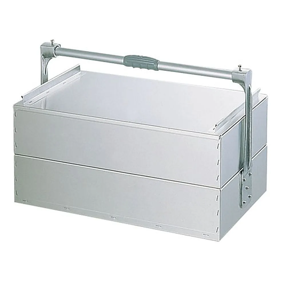 62-6438-65 Aluminum Kansai type delivery box 2-stage type extra large