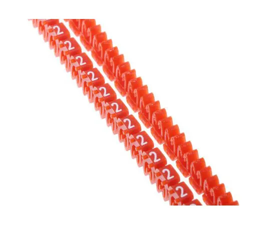 63-7478-08 Legrand Clip On Cable Marker, Pre-printed 2 Red 2.2 → 3mm Dia. Range 0 382 12
