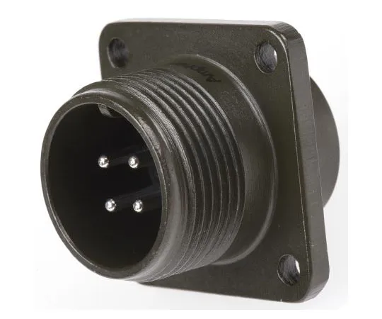 63-7477-60 Amphenol MS3102A Series, 4 Way Box Mount MIL Spec Circular Connector Plug, Pin Contacts,Shell Size 14S, Screw Coupling, MS3102A-14S-2P