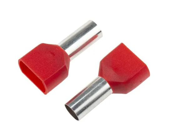 63-7486-29 RS PRO Insulated Crimp Bootlace Ferrule, 14mm Pin Length, 6.5mm Pin Diameter, 2 x 10mm² Wire Size, Red 311-8019