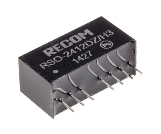 63-7356-67 Recom RSO 1W Isolated DC-DC Converter Through Hole, Voltage in 9 → 36 V dc, Voltage out ±12V dc RSO-2412DZ/H3