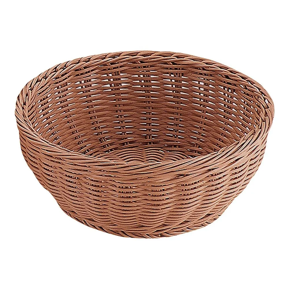 62-6403-57 PP Round Basket Brown 24 Type RO-210-BR
