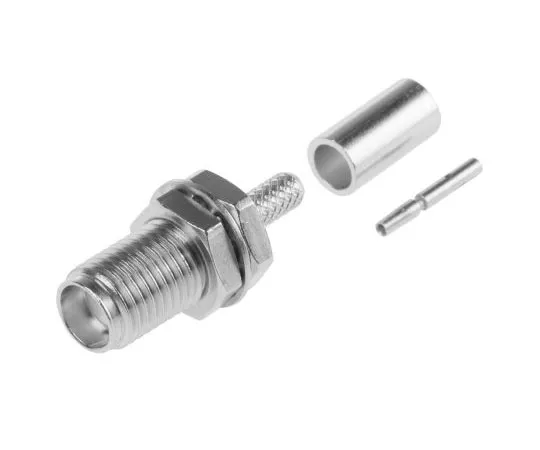63-7532-39 Radiall Straight 50Ω Panel Mount Bulkhead Fitting SMA Bulkhead, Crimp Termination RD316 R124313120W