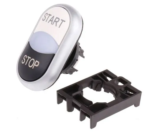 63-7526-63 Eaton M22 Series, Black/White Push Button Head, Momentary, 22mm Cutout 78635828 & M22-DDL-WS-GB1/GB0+M22-A