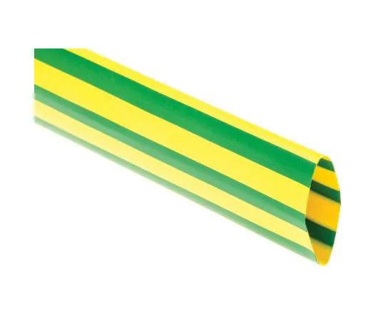 63-7498-96 TE Connectivity Green/Yellow No Heat Shrink Tubing 19mm Sleeve Dia. x 1.5m Length, DCPT Series 2:1 Ratio DCPT-19/9-45-1.5M