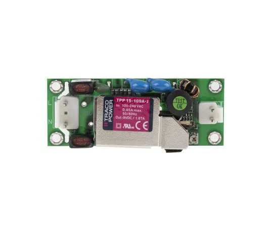 63-7380-47 TRACOPOWER 15W 1 Output Embedded Switch Mode Power Supply SMPS, 1.67A, 9V dc Medical Approved Open Frame TPP 15-109A-J