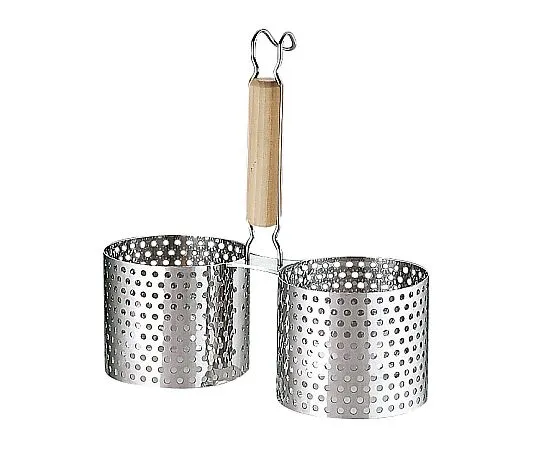 62-6446-83 Wooden Pattern Kakiage Ring 2-Pack M