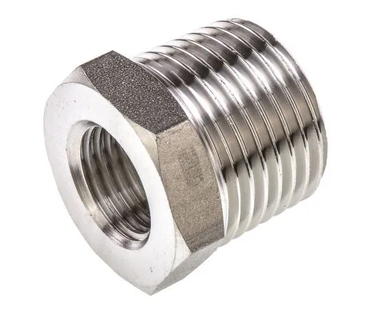 63-7484-88 Legris Stainless Steel Hexagon Straight Reducer 1/2in R(T) Male x 1/4in G(P) Female 1863 21 13