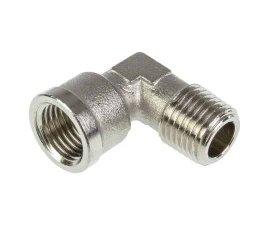 63-7510-79 Legris Brass Nickel Plated Hydraulic Elbow Threaded Adapter, 0913 00 13, R 1/4 Male G 1/4 Female 0913 00 13