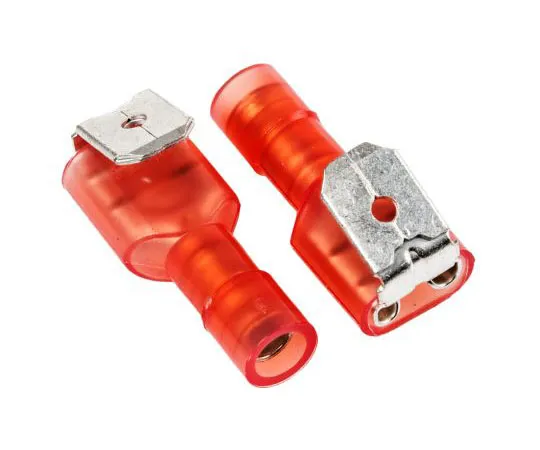 63-7460-05 RS PRO Insulated Crimp Piggyback Terminal, 6.3 x 0.8mm, 0.5mm² to 1.5mm², 22AWG to 16AWG, Red 267-4350