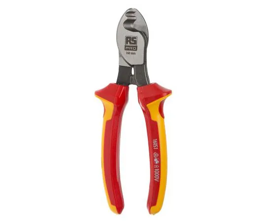 63-7375-03 RS Pro VDE 1000V Insulated 160mm Cable Shears For Aluminium, Copper, 10mm cutting capacity 146-3875
