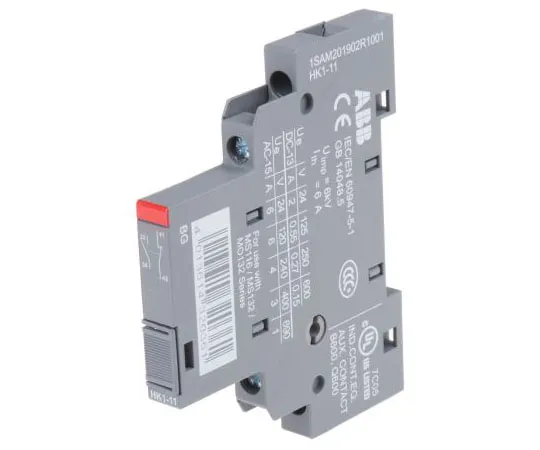 63-7547-33 ABB HK1, NO/NC (2), Auxiliary Contact, Side Mount, 2 A dc, 6 A ac 1SAM201902R1001 HK1-11