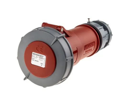 63-7439-91 Mennekes PowerTOP Series, IP67 Red Cable Mount 3P+N+E Industrial Power Socket, Rated At 32A, 415 V 3907
