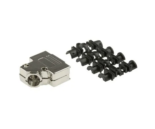 63-7490-17 MH Connectors MHD45PK Series ABS Angled D-sub Connector Backshell, 15 Way, Strain Relief D45PK15-K