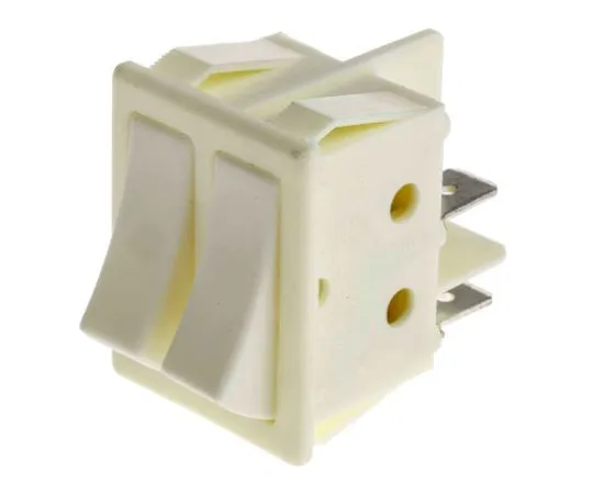63-7544-12 ZF Double Pole Single Throw (DPST), Latching Rocker Switch Panel Mount WRG32F7BWWNN