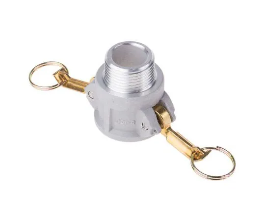 63-7506-69 Straight Male Hose Coupling 1in Part B Cam & Groove Coupler, 1 in BSP, Aluminium 362-6683