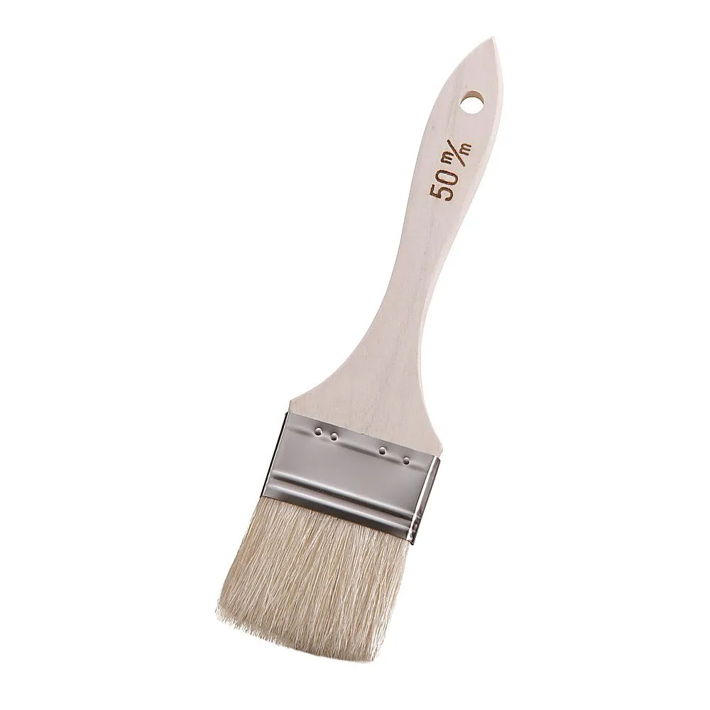 62-6555-67 Wooden Pattern Thick-Ended Cake Hira Hake (Pork Hair) 50 mm