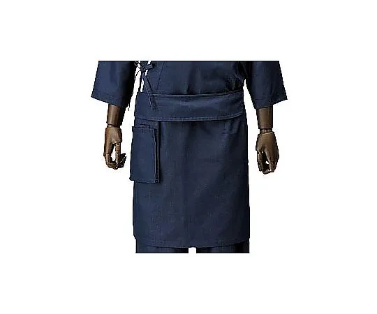 62-6641-84 Unisex Bright Denim Lower Waist Apron Navy Free SB110-1