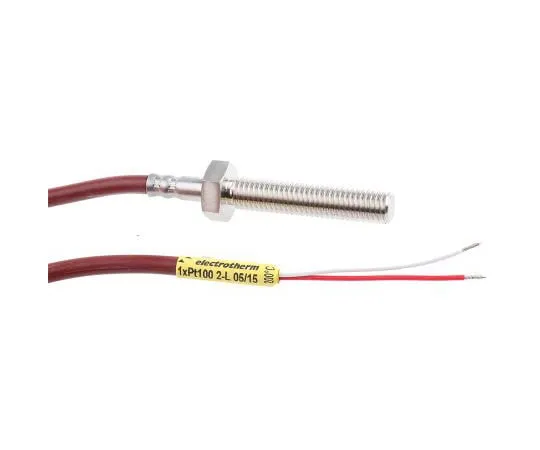 63-7512-32 Electrotherm PT100 Sensor, -50°C min +200°C max, 40mm Probe Length x M8 Probe Diameter K4-E-2LS-200
