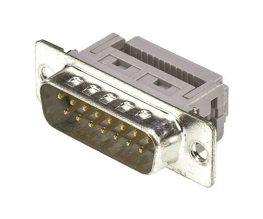 63-7538-91 Harting D-Sub Standard Series 2.77mm Pitch 15 Way IDC D-Sub Ribbon Cable Connector, Plug, Metal Shell 9662286700