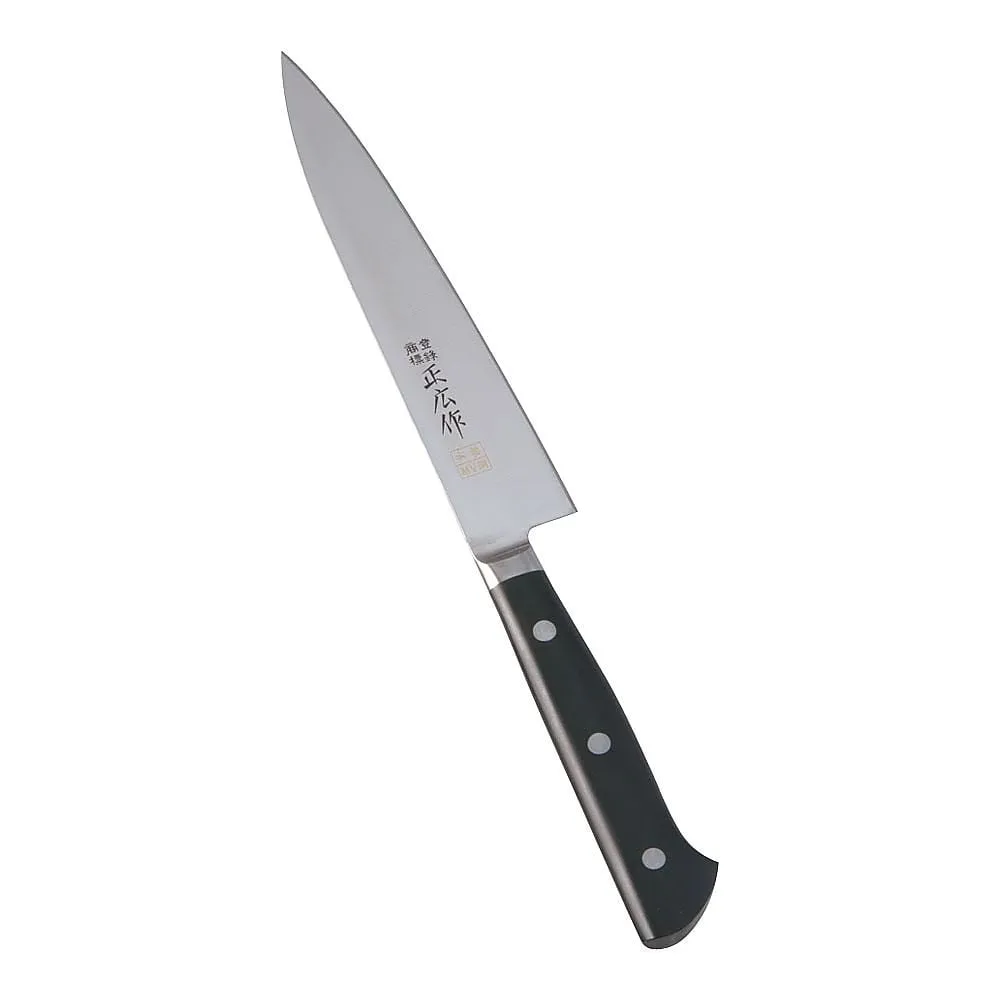 62-6412-96 Masahiro MV Steel Grilled Petty Knife (Double Flute) 15 cm 14804