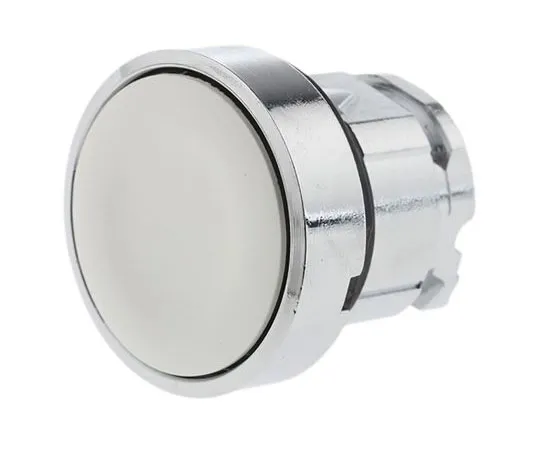 63-7515-48 Schneider Electric, Harmony XB4 White Flush, Flush Illuminated Push Button Head, 22mm Latching ZB4BH01